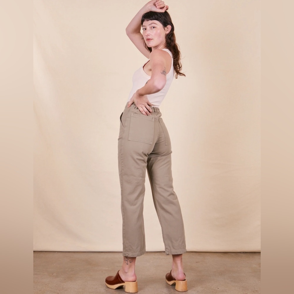 Big bud press work pants khaki grey petite M